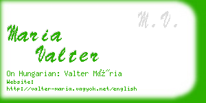 maria valter business card